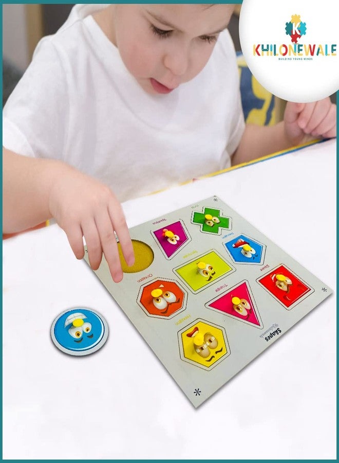 Khilonewale Combo of 6 Wooden Knob Puzzles for Toddlers - 20×30 cm Learning Boards for 3+ Years Kids Toys Boys, (Combo 1) - Image 5